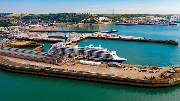 Spirit of Discovery at Dover port